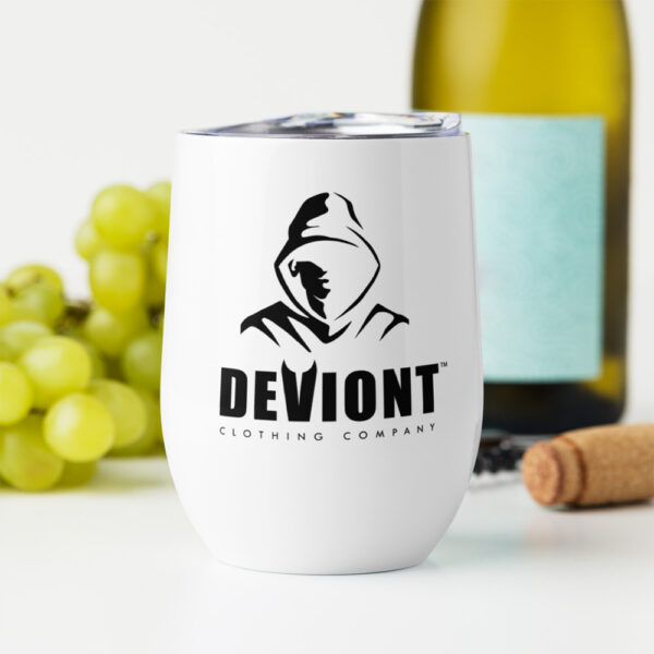 Wine Tumbler - Devious Monk (White)